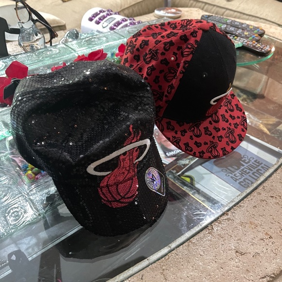 Two new adult Miami Heat caps!  Never worn and in perfect shape. Cleaning out - Picture 2 of 6